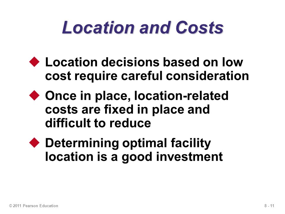 Fundamentals of the Location Decision Process